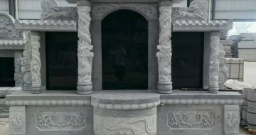 衡阳 芝麻灰高档墓碑，土墓，可定制