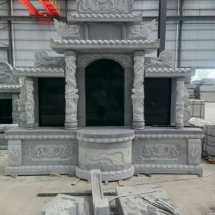 衡阳 芝麻灰高档墓碑，土墓，可定制