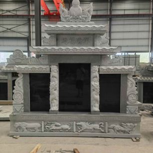 衡阳 芝麻灰高档墓碑、土墓，一套也支持定做