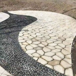 衡阳 黄金麻冰裂缝室外铺装效果完美展示