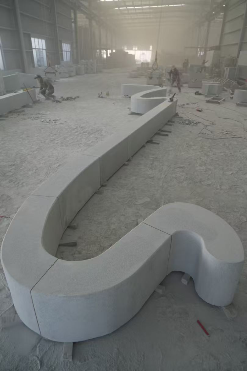 衡阳 花岗岩整石坐凳拼装