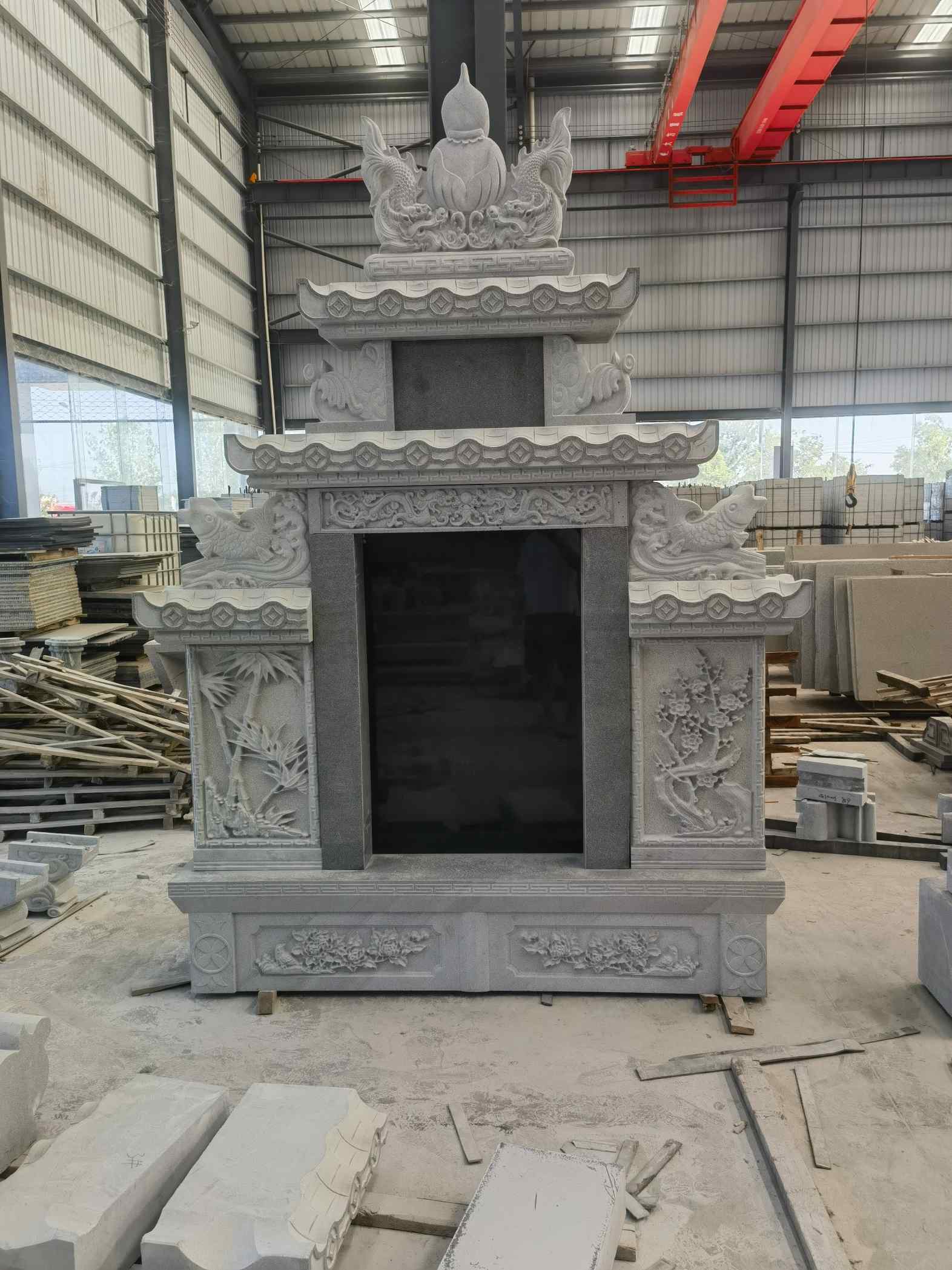 衡阳 芝麻灰高档墓碑、土墓，一套也支持定做