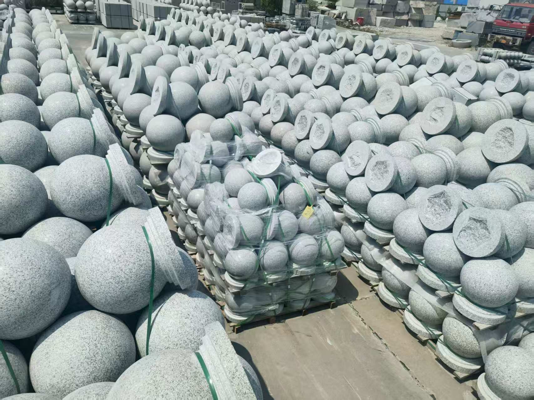 衡阳 花岗岩实心圆球，石球，挡车球，挡车石，车止石，路障石。