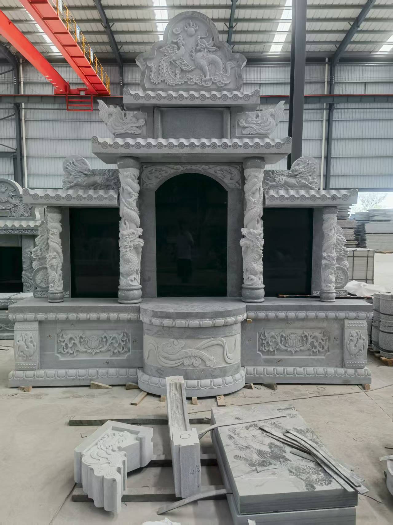 衡阳 芝麻灰高档墓碑，土墓，可定制