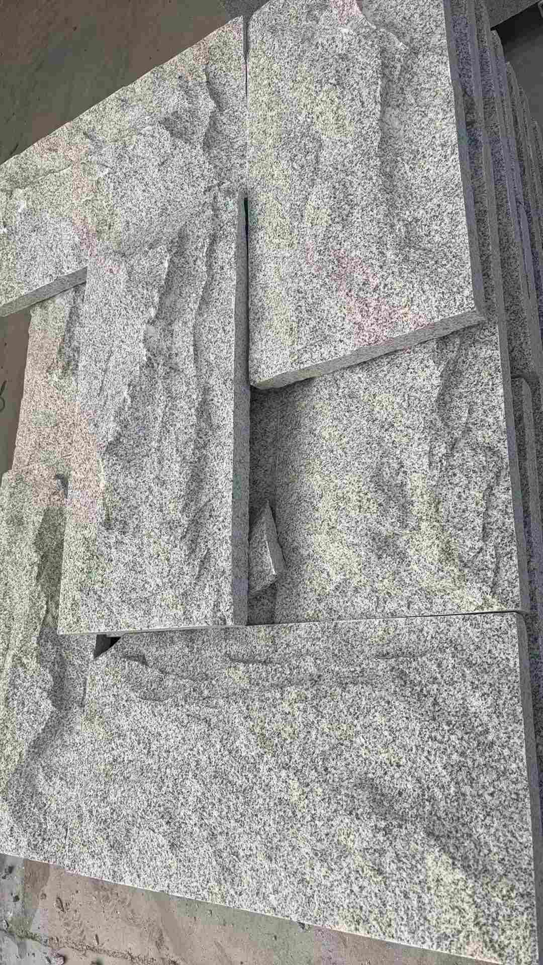 衡阳 芝麻白自然面花岗岩成品板